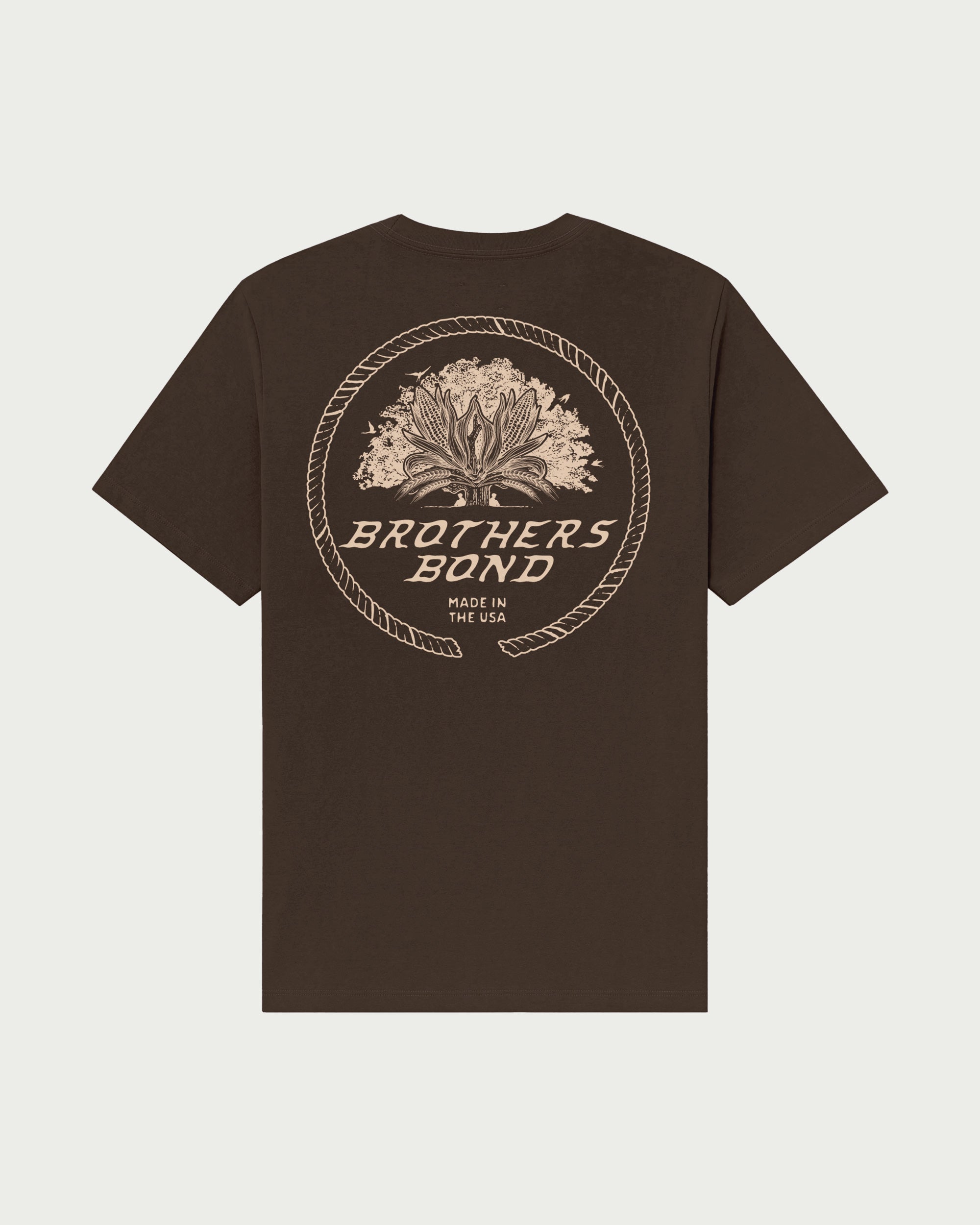 Brother's Bond Circle Tree Logo Tee Faded Brown