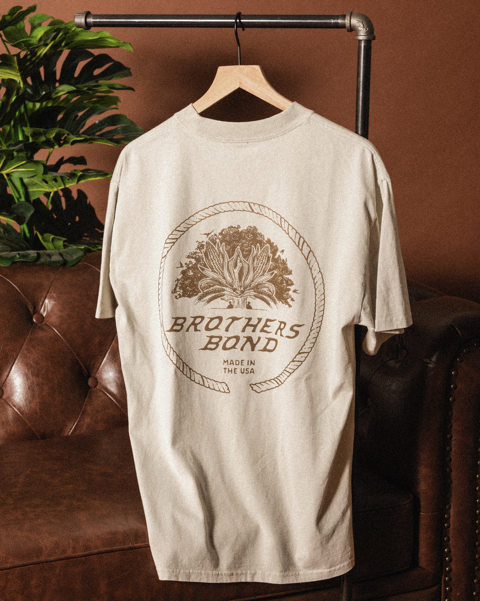 Brother's Bond Circle Tree Logo Tee Faded Bone