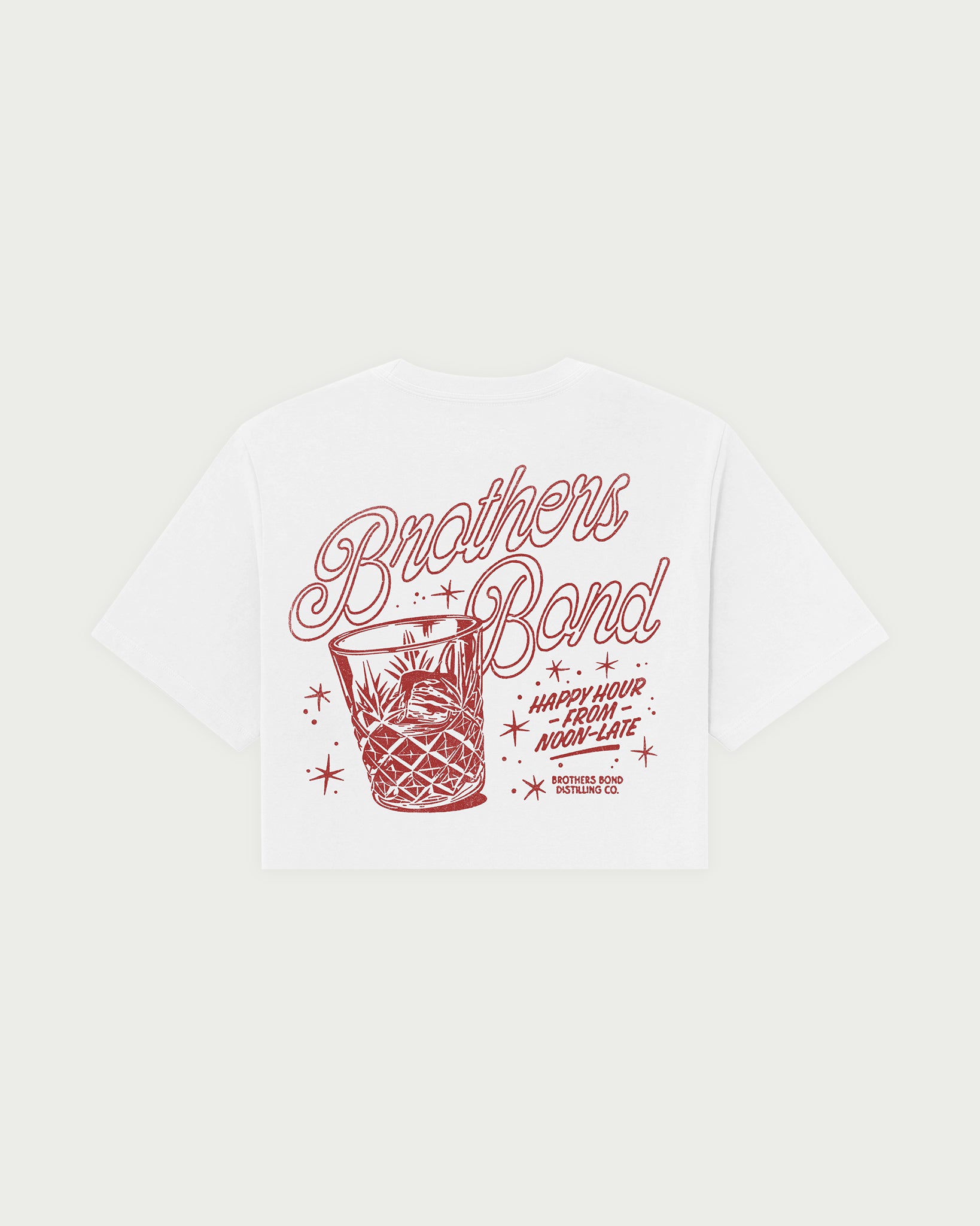 Summer Cocktail Club Cropped Tee Brothers Bond Bourbon Merch